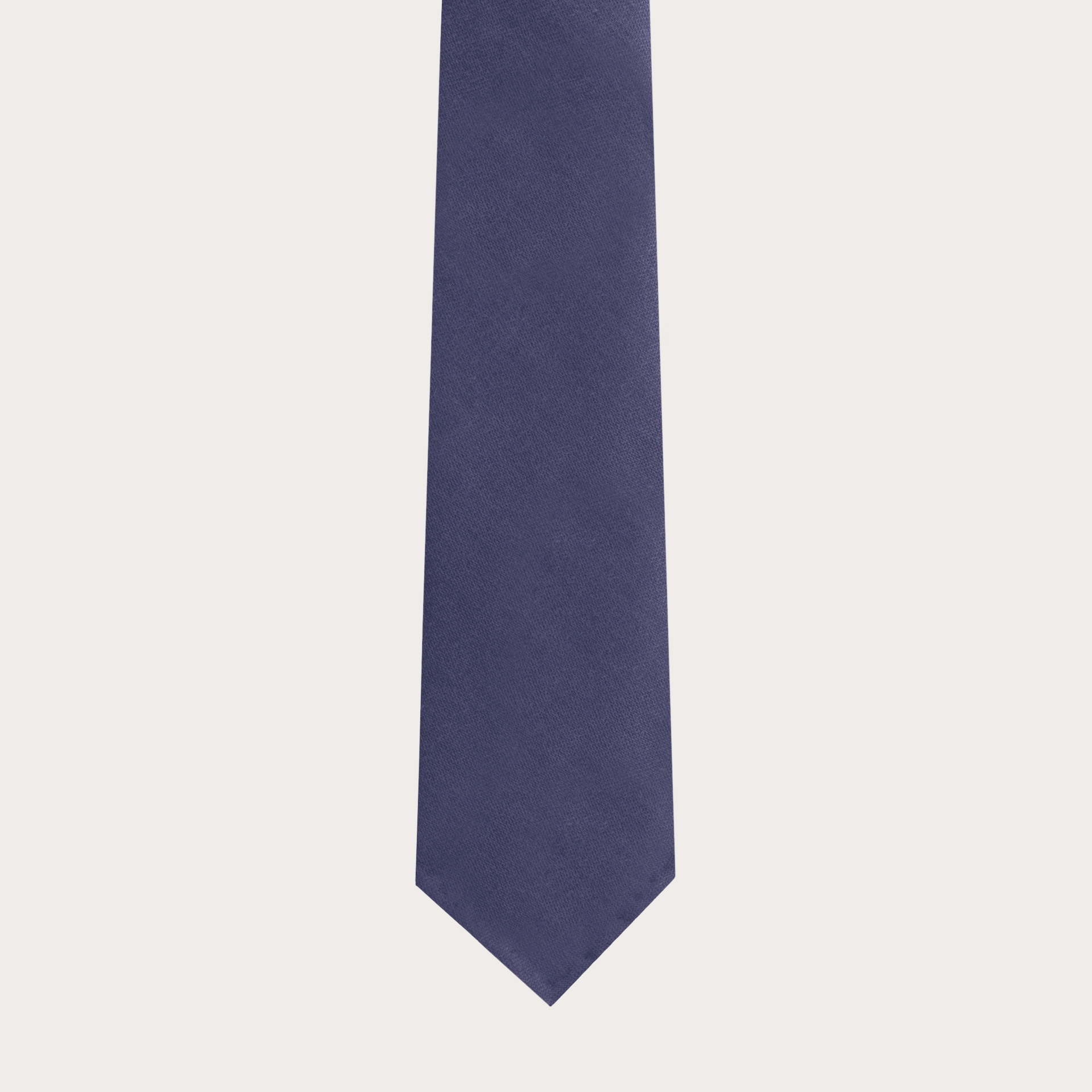 unlined necktie wool true hemp blue denim