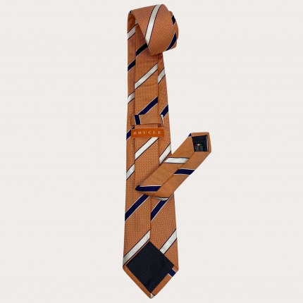 Corbata de seda naranja de regimiento