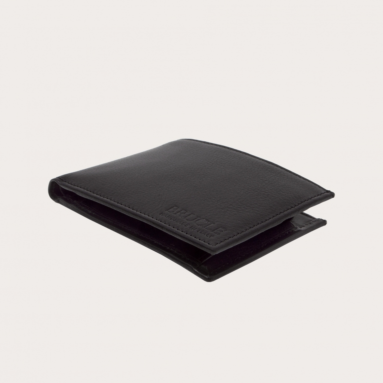 Leder brieftasche mit Münzfach, schwarz
