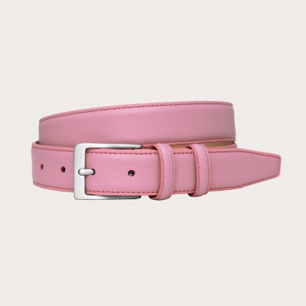 Tumbled nickel free leather belt, lilac