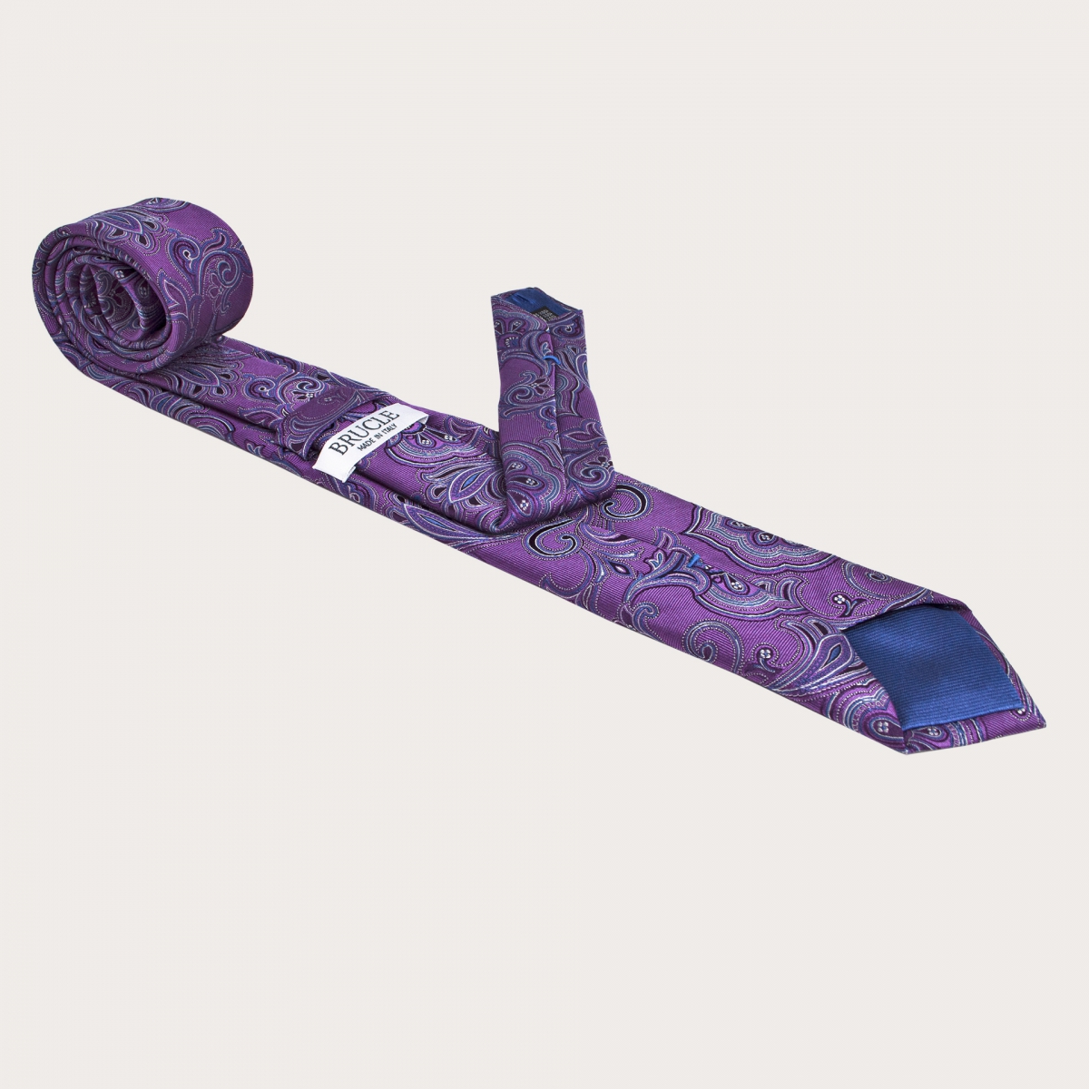 neck tie paisley purple