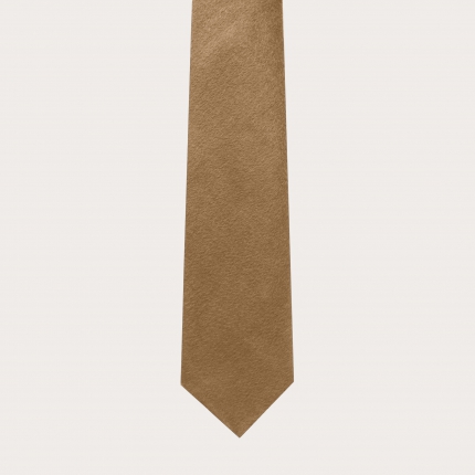 Cravatta sfoderata in cachemire e cotone, beige