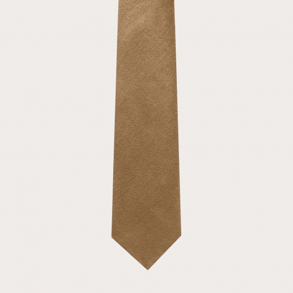 Unlined cashmere and cotton tie, beige