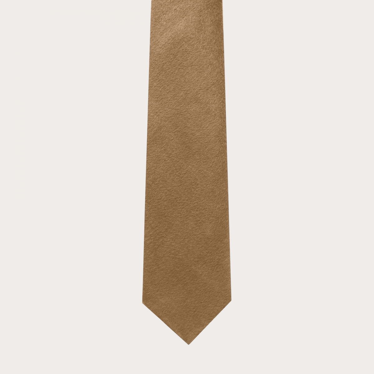Corbata de cachemir y algodón sin forro, beige