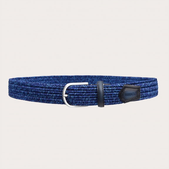 braided elastic belt blue