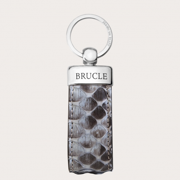 BRUCLE Special "Smoky Christmas" set, wallet, key ring and money clip in dusty blue python