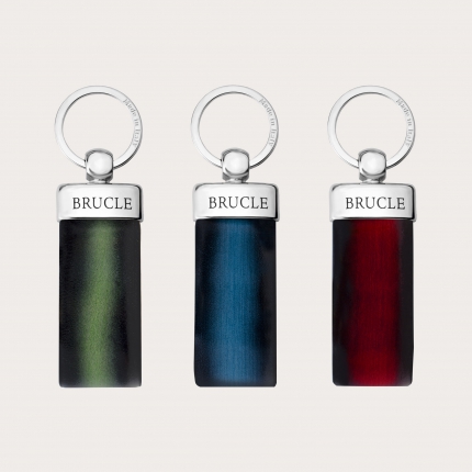 Set "From Italy with Love", pack of three key rings in hand-shaded leather