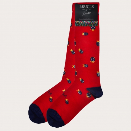 Warm socks, Ladybugs red pattern
