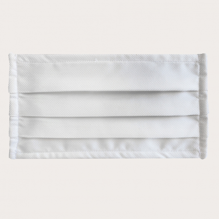 Masque en tissu filtrant en soie blanche