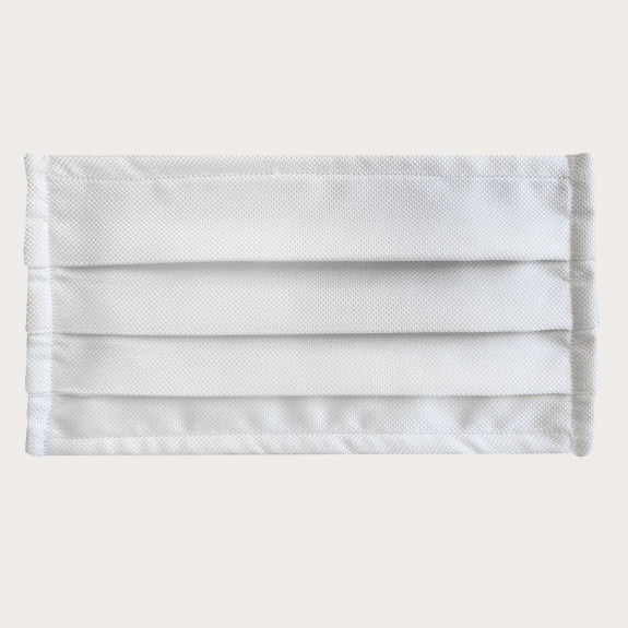 Masque en tissu filtrant en soie blanche