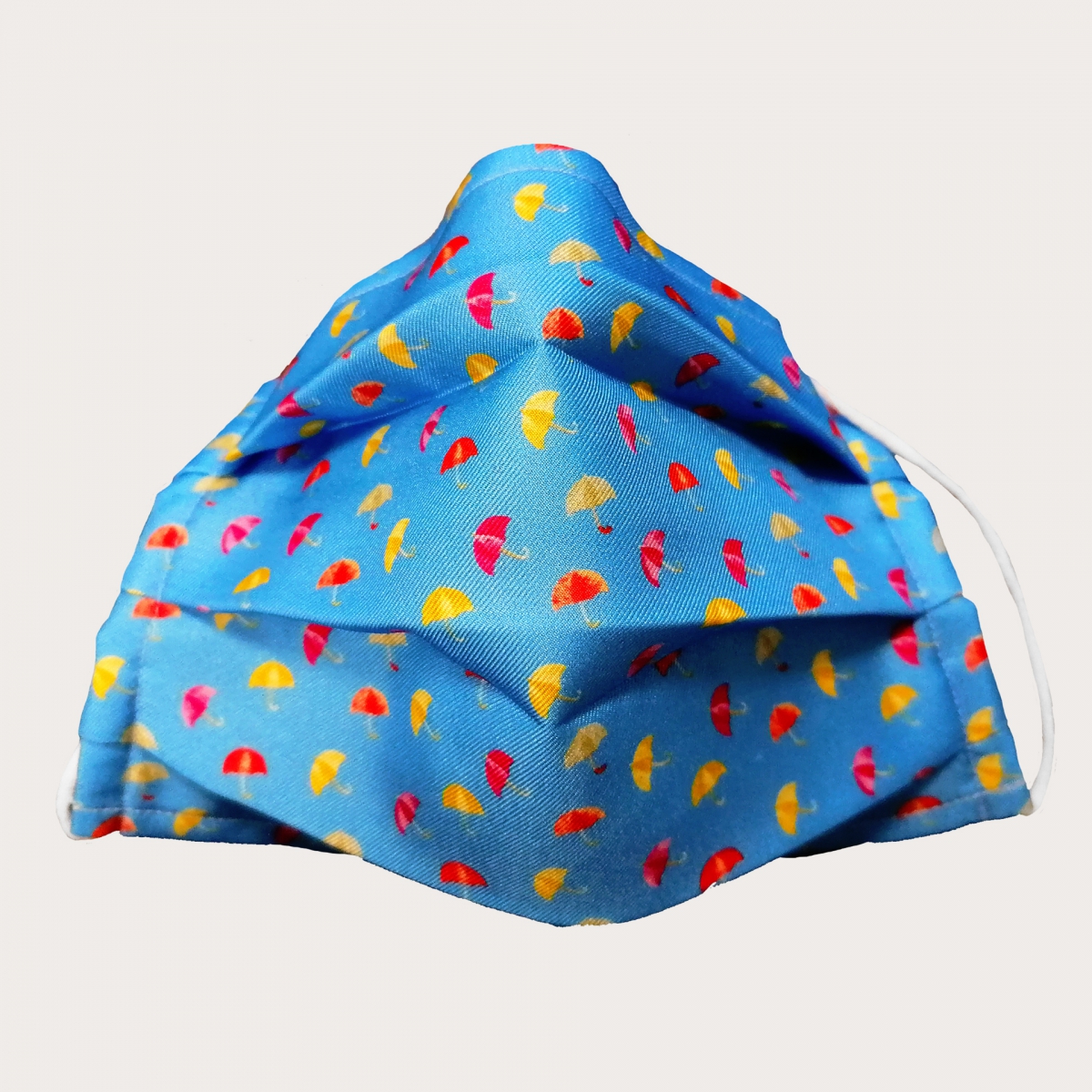 StyleMask Mascarilla filtrante para niños, patrón de paraguas azul claro