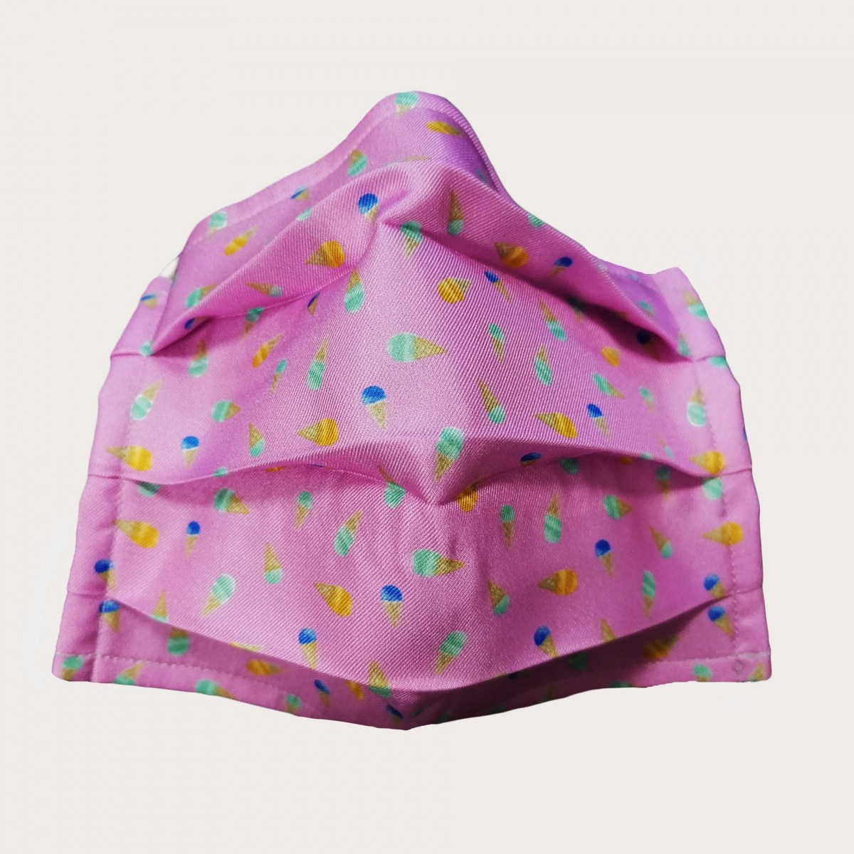 Wiederverwendbare schutzmasken  seiden rosa Eistüten