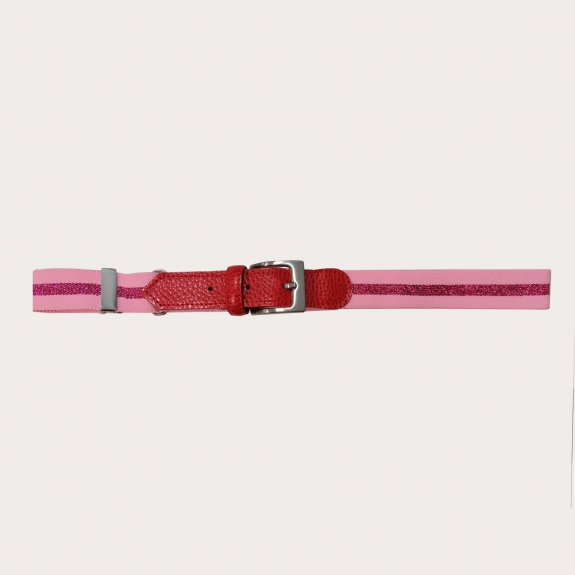 kids belt elastic adjustable pink