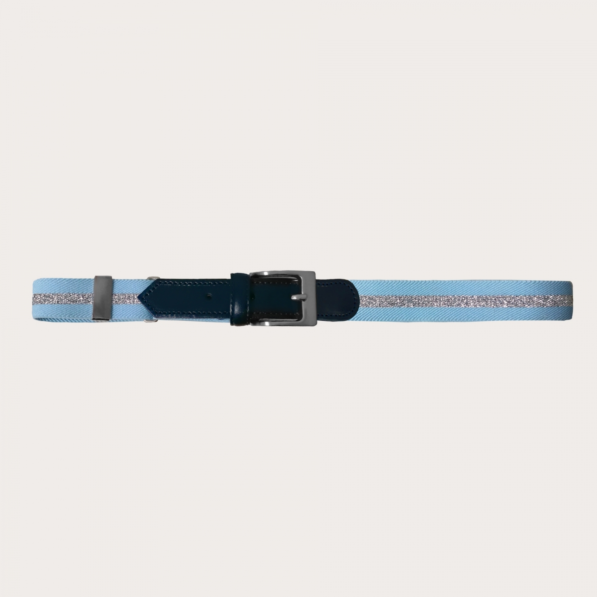 kids belt elastic adjustable blue sky silver