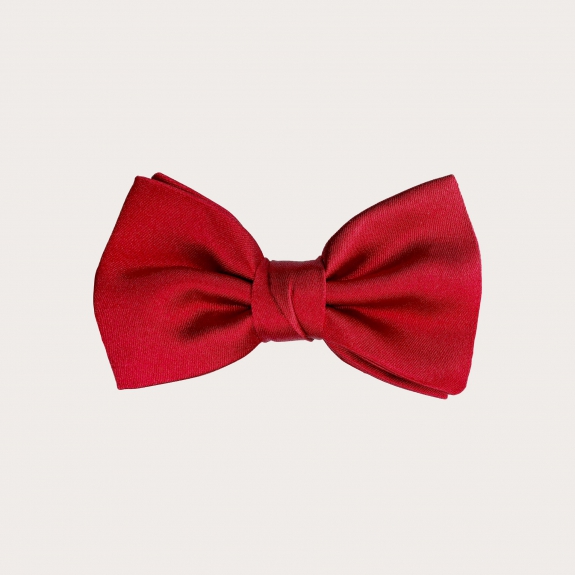 Kids red Silk Pre-tied Bow tie
