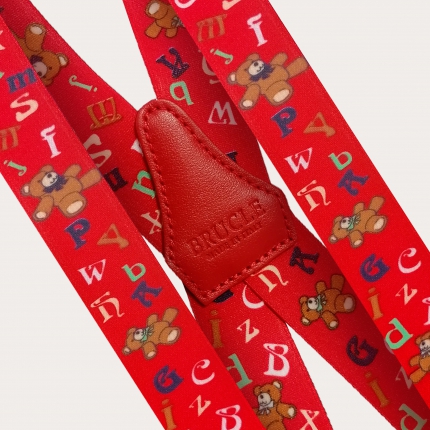 Set "Rosso Natale", completo di bretelle e papillon rosso