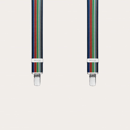 Hosenträger herren damen schmale gestreift regenbogen