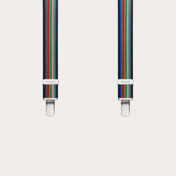 brucle braces suspenders rainbow striped