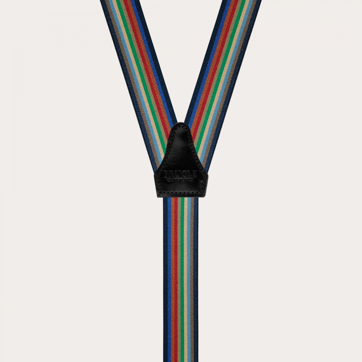 Bretelles fines femme homme rayée multicolores arc-en-ciel, forme Y