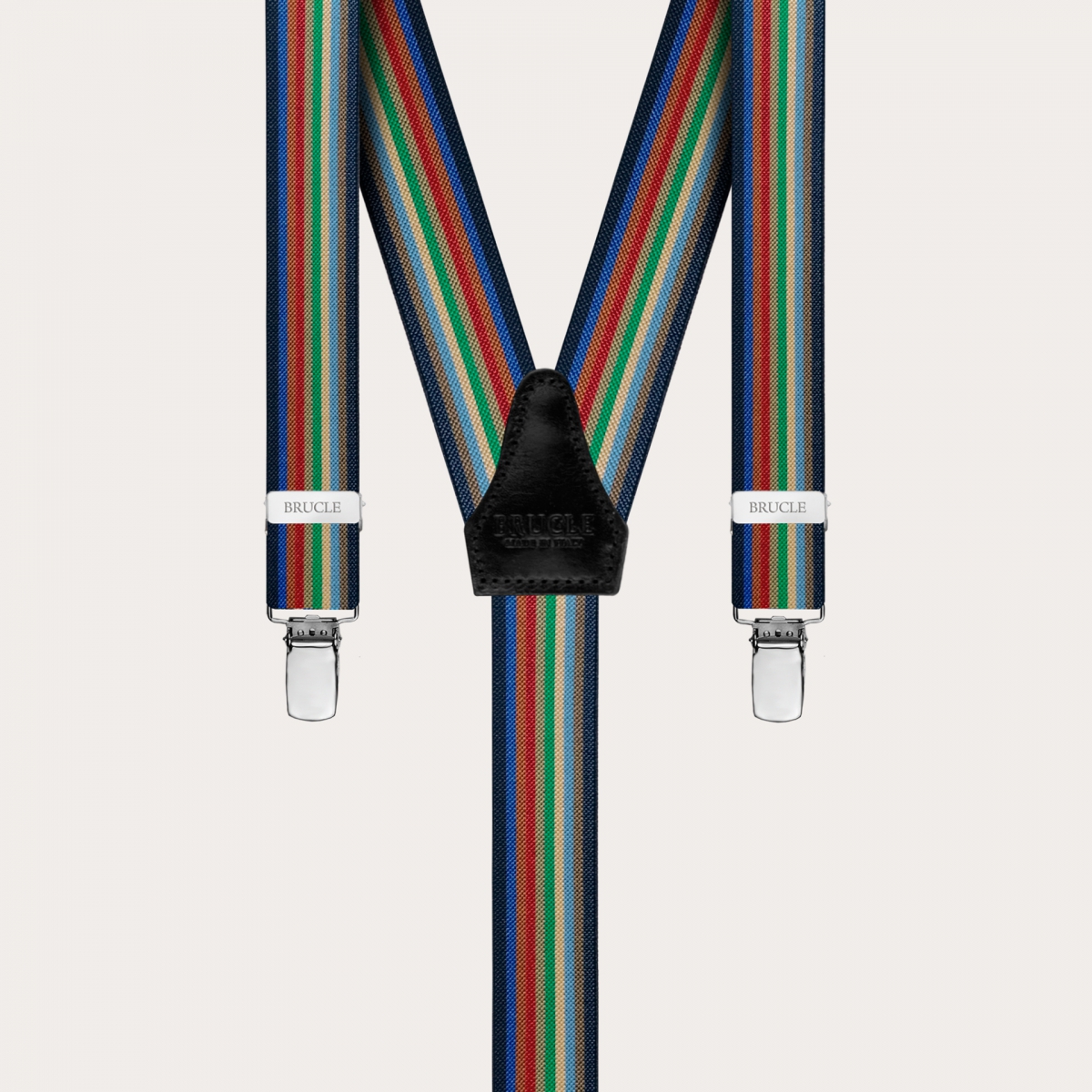 brucle braces suspenders rainbow striped