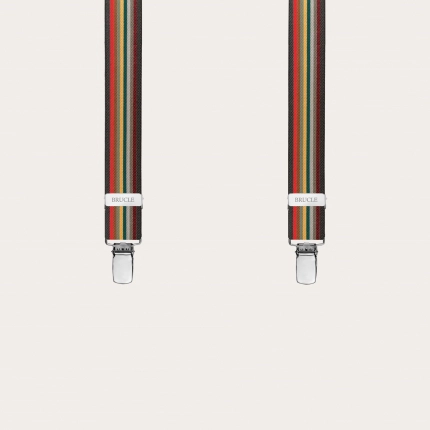 Hosenträger herren damen schmale gestreift mehrfarbig bordeaux