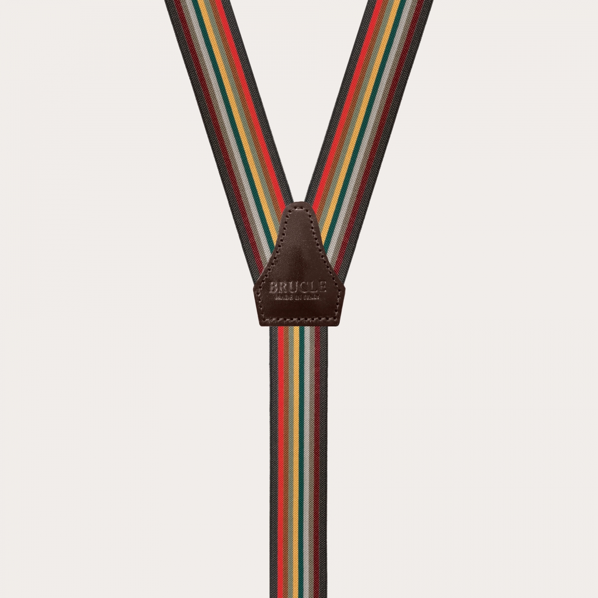 Bretelles fines femme homme rayée multicolores, forme Y