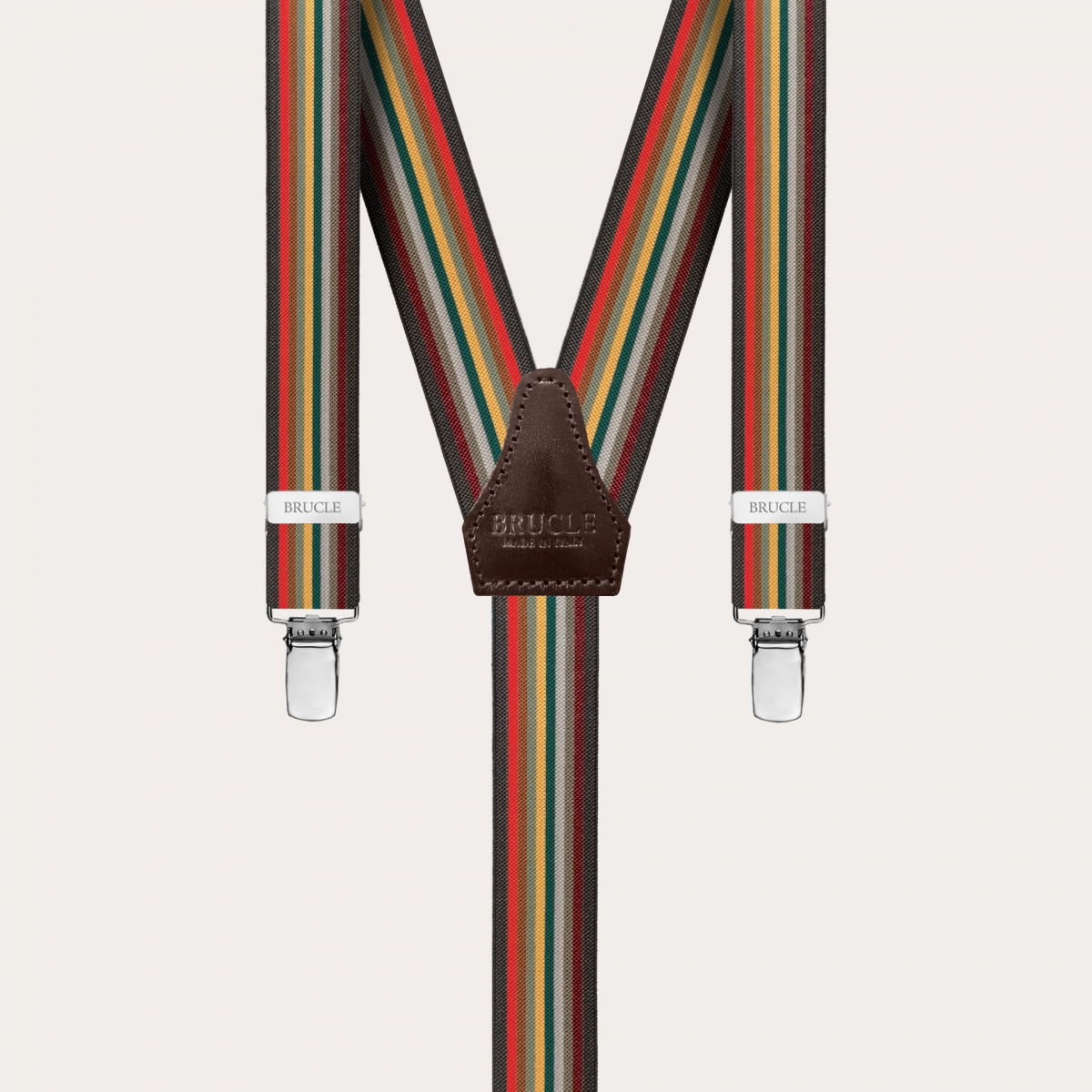 BRUCLE braces suspenders striped multicolored