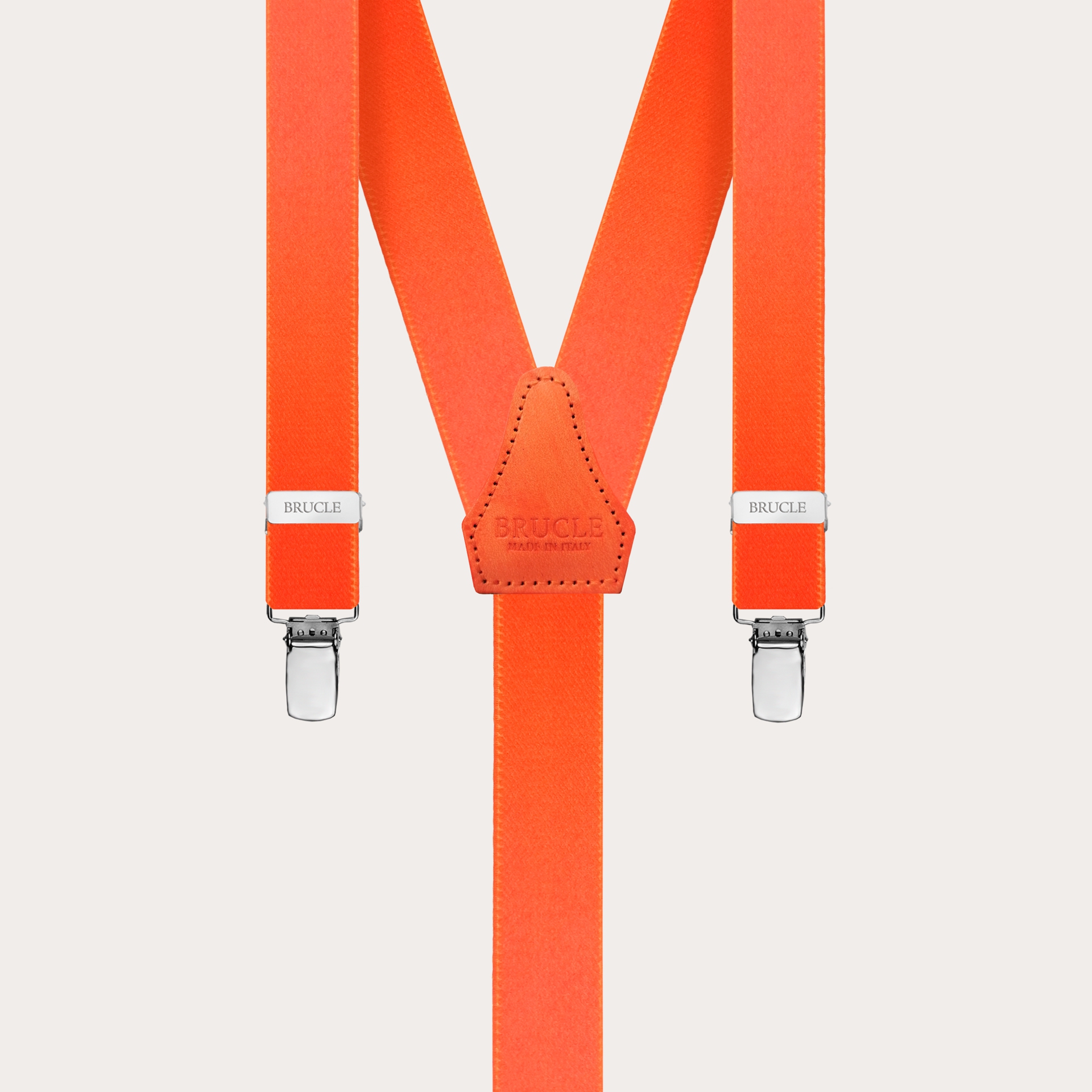 BRUCLE braces suspenders orange
