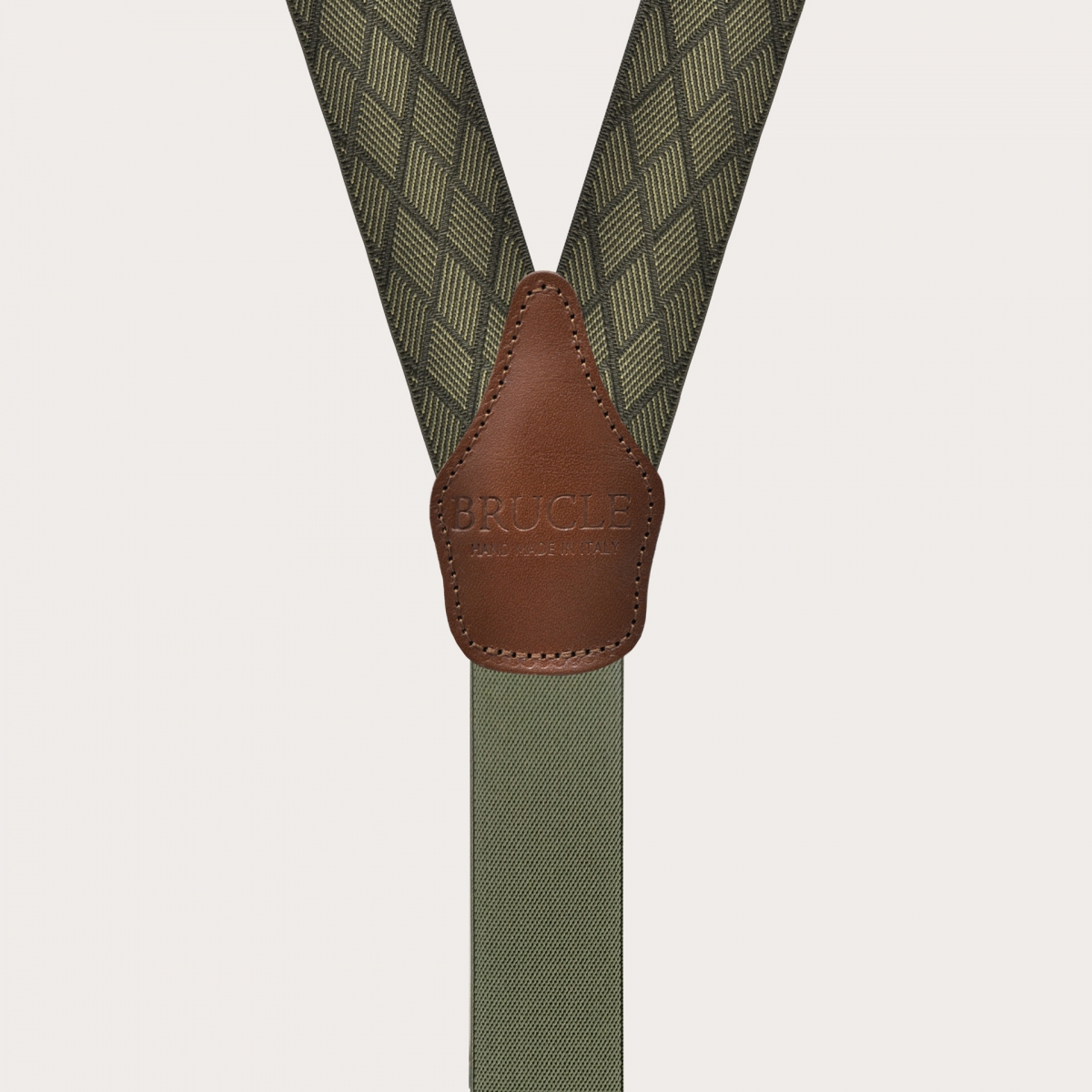 Braces suspenders jacquard green
