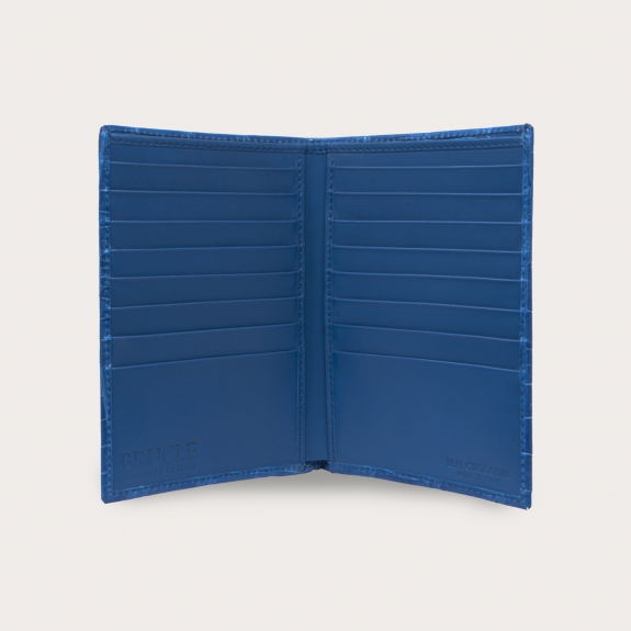 Cartera vertical para documentos en cocodrilo, rojo