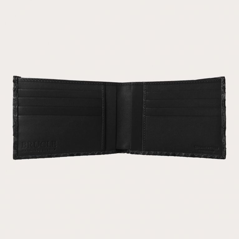 Genuine python bifold wallet, black