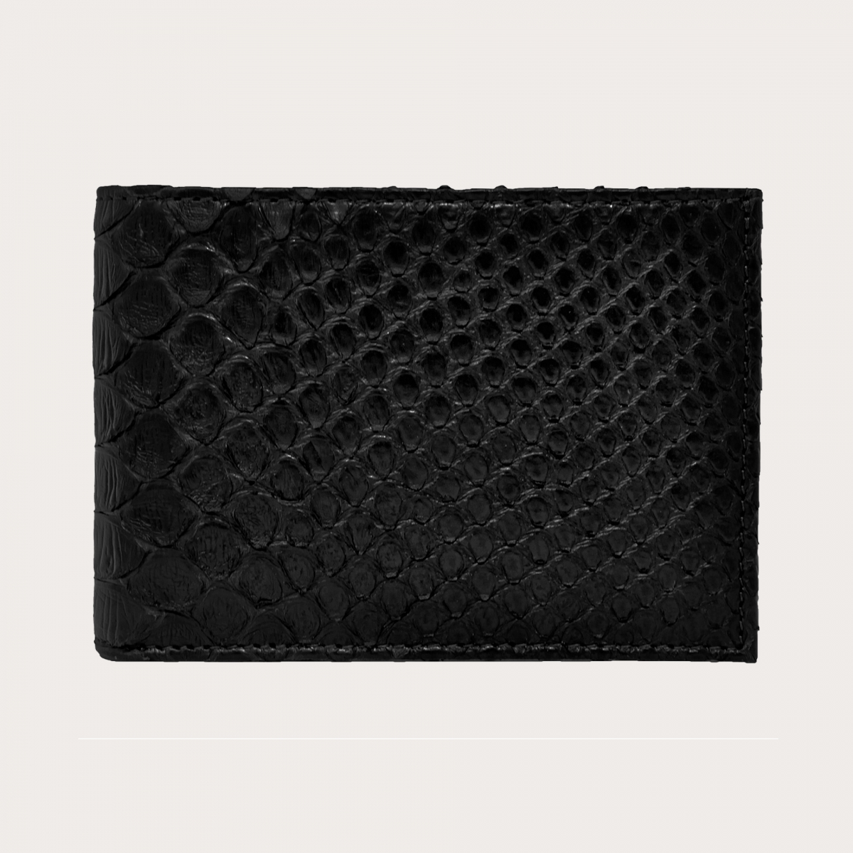 Genuine python bifold wallet, black