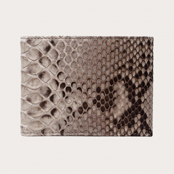Portefeuille pour homme en cuir de python boue