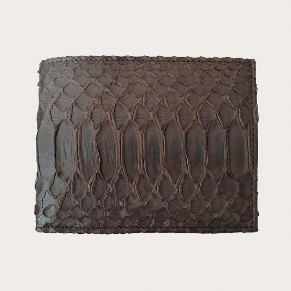 Men's wallet python leather brown