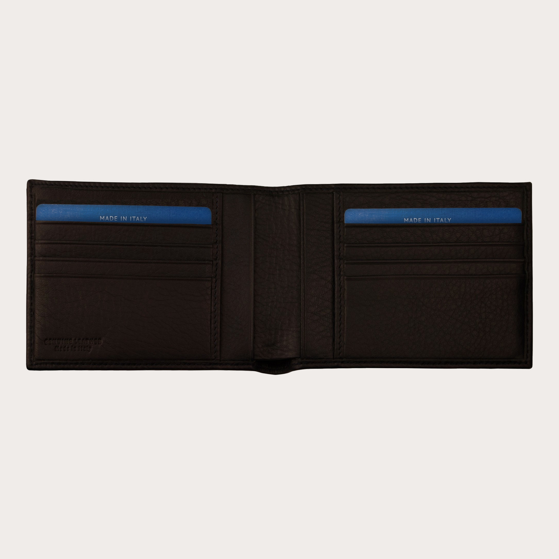 Genuine crocodile bifold wallet, dark brown