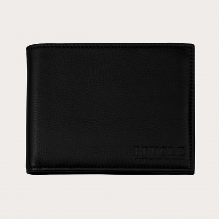 Portefeuille homme en cuir, noir