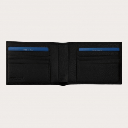 Portefeuille homme en cuir, noir