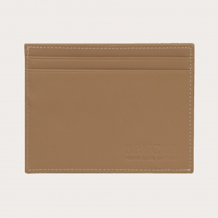 Brucle credit and business card holder tan