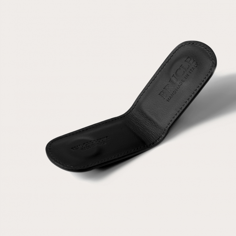 Fermasoldi magnetico di coccodrillo, nero lucido