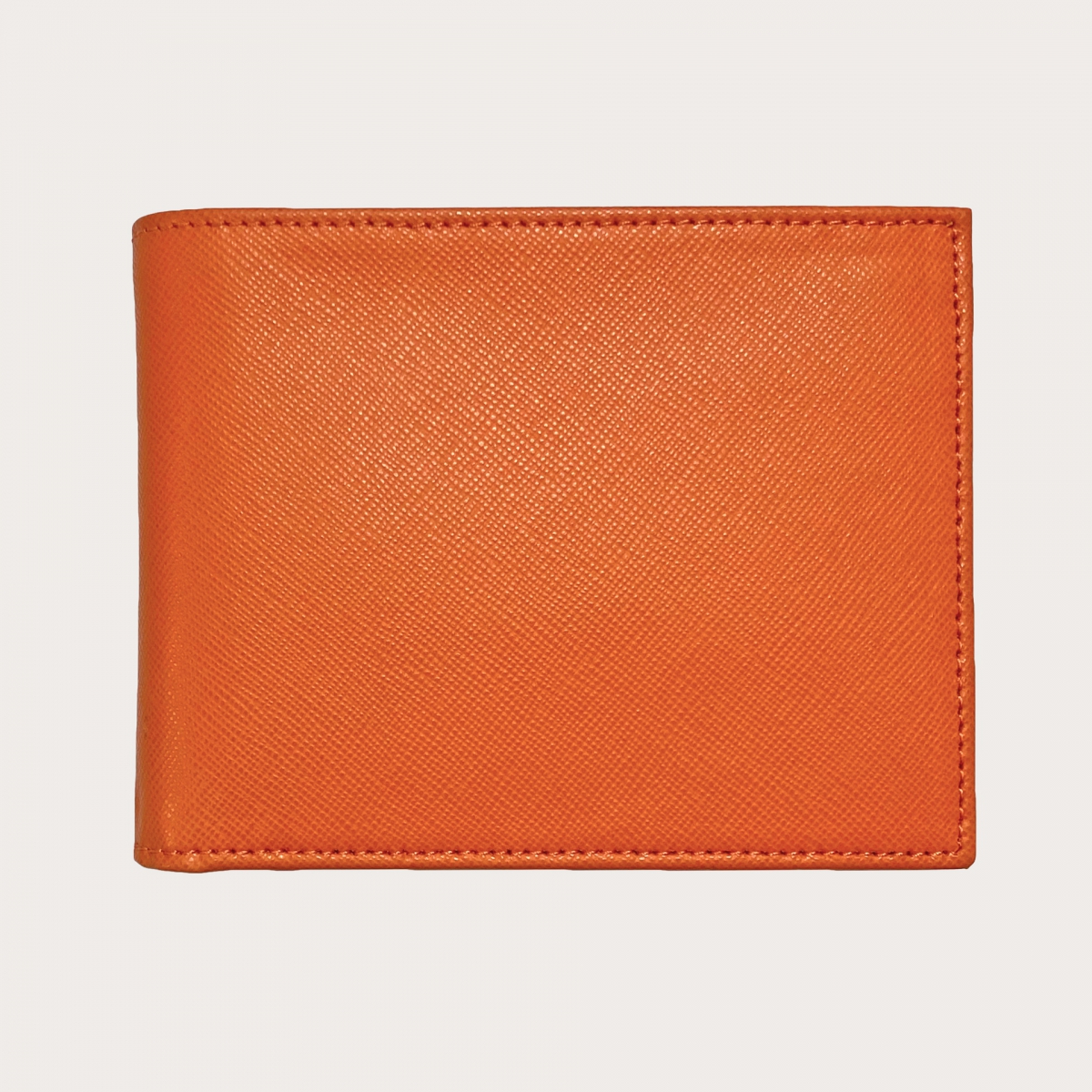 BRUCLE Cartera de hombre clásica, naranja saffiano