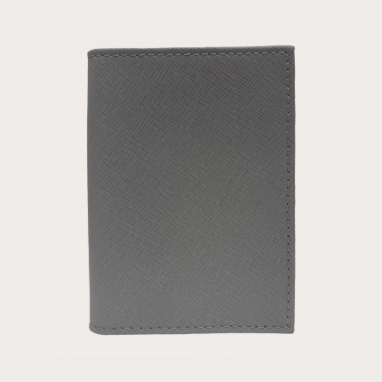 Brucle credit and business card holder saffiano grey