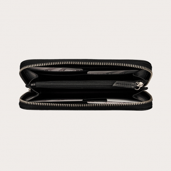 BRUCLE Classic black wallet with zip