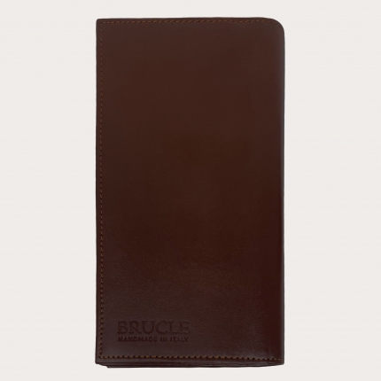 Schwarz vertikale Brieftasche, braun