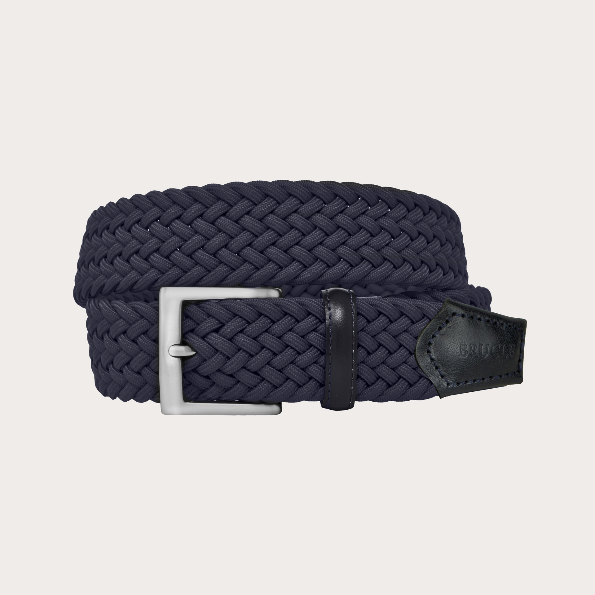 Cintura elastica intecciata blu