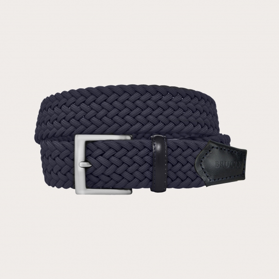 BRUCLE Cinturón elástico trenzado azul