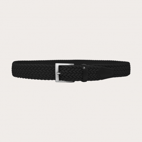 BRUCLE Black braided elastic belt