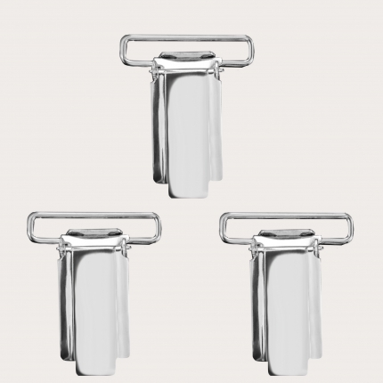 Replacement clip for suspenders with 27 mm connection - Set 3 pcs.
