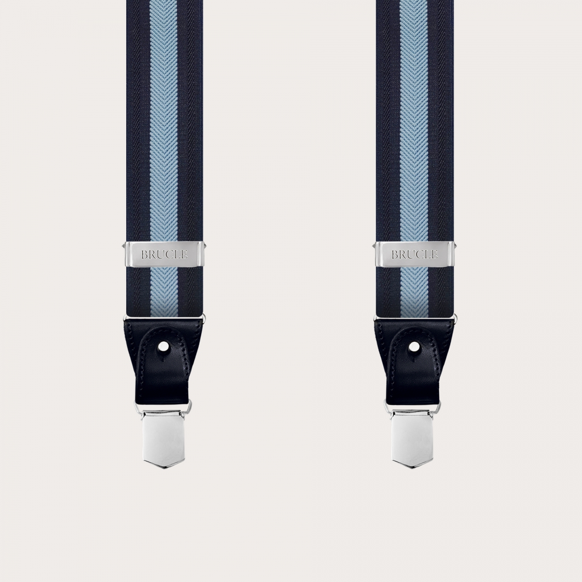 Bretelles larges bleu rayée 