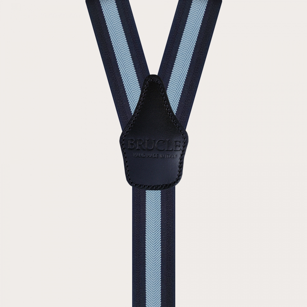 Bretelles larges bleu rayée 