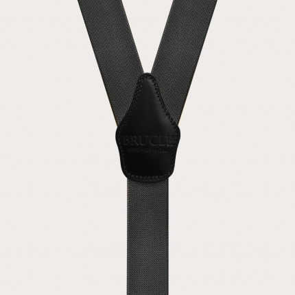 Y-shape elastic suspenders, grey